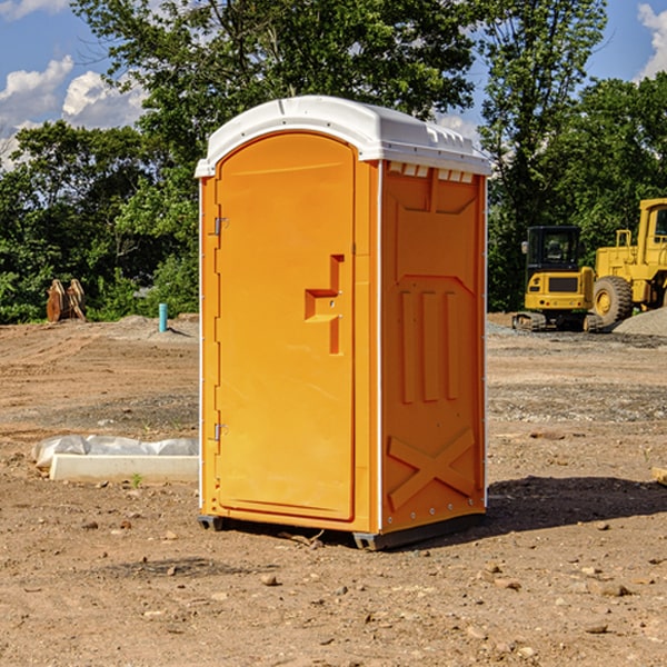 how often are the portable restrooms cleaned and serviced during a rental period in Bluff Utah